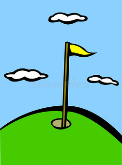 高尔夫球洞旗子矢量图