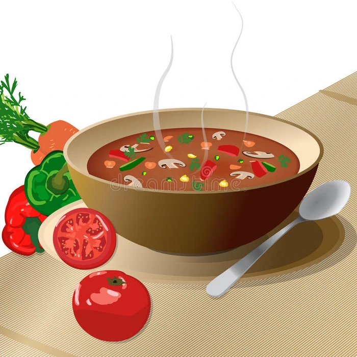一碗热蔬菜汤