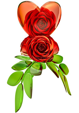 情人节的红玫瑰和玻璃心