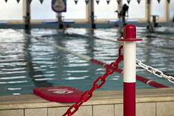 游泳池带安全链塑料柱