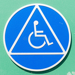 残疾人标志特写