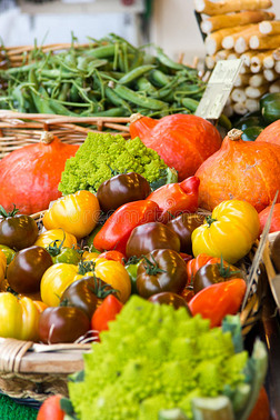 市场上有许多不同的生态蔬菜