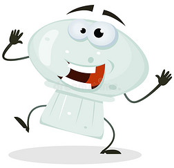 卡通快乐蘑菇人物