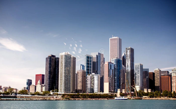 芝加哥市中心天际线