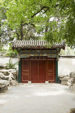 中国亚洲,北京,北海公园,古建筑,门楼塔