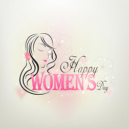 国际妇女节庆祝活动的贺卡设计。