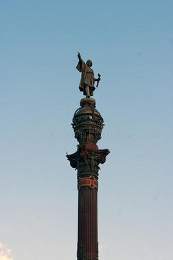 西班牙巴塞罗那的克里斯托弗·哥伦布雕像