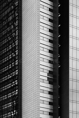 黑白抽象建筑片段