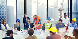 商务人员会议建筑师工程师公司概念