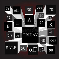 黑色星期五. 信息图形元素. 出售. 股票