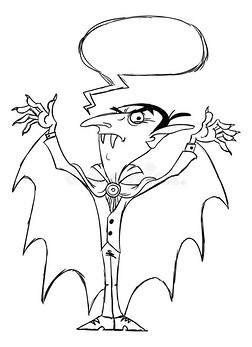 怪物插画|德古拉吸血鬼怪物粗略草图