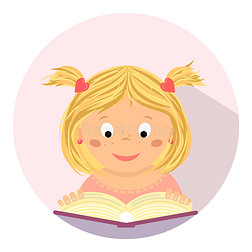 可爱的卡通小女孩