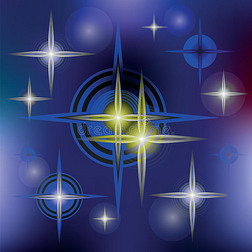 闪光的星星插画|装饰闪烁的星星