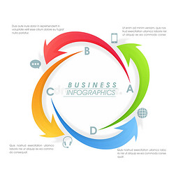 彩色的信息图表箭头用于商业。
