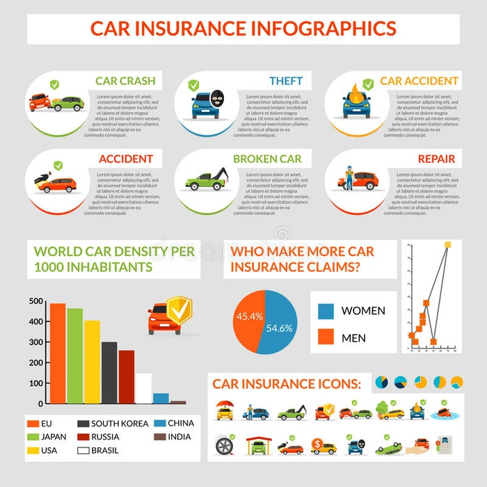汽车保险信息图表