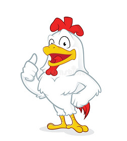 小鸡竖起大拇指