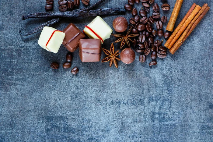 巧克力咖啡豆和香料