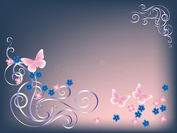 卡片蝴蝶和花