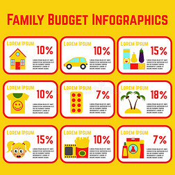 家庭预算信息图形
