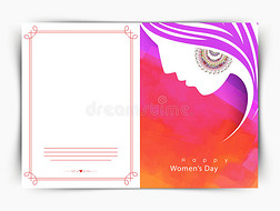 妇女节庆祝活动的贺卡设计。