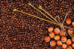 咖啡豆和丝瓜