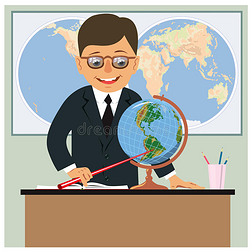 地理老师在教室里