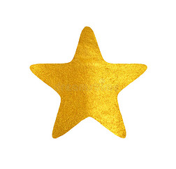 金星星摄影图|白色背景上的金色手绘星星