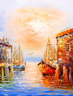 意大利威尼斯油画