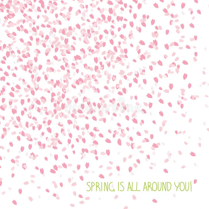 春天就在你身边！‘ 卡片 樱桃花瓣