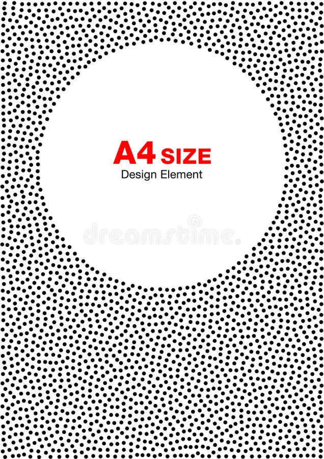 抽象半色调点框架 圆圈背景 A4大小A4格式