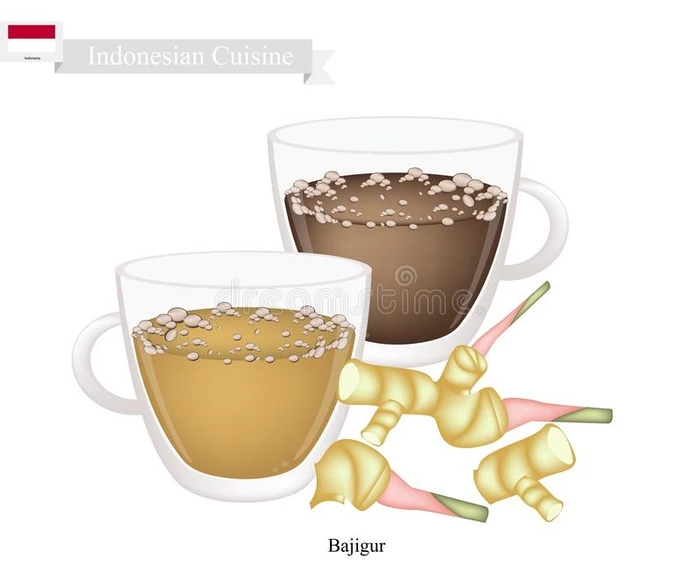 巴吉古尔传统的印度尼西亚热甜咖啡