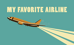 航空公司复古海报