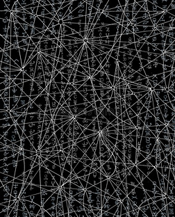 白色线条和黑色符号的抽象背景