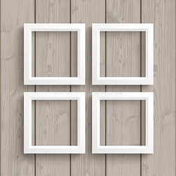 4白色框架木材