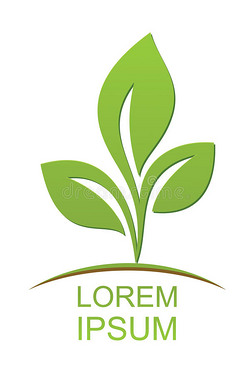 设计绿色植物符号