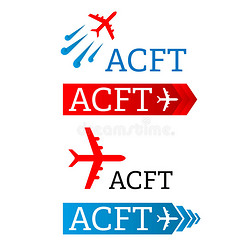 飞机矢量标志模板概念图简约经典风格运输公司的飞机轮廓标志
