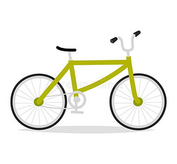 自行车平面矢量插图
