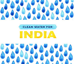 慈善清洁水海报。 关于印度问题的社会说明。 为印度儿童和人民捐赠。 基础