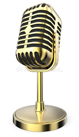 金色复古麦克风.