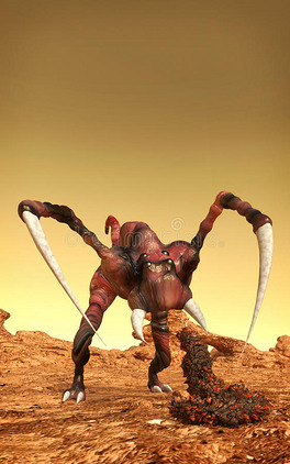 星球表面的外星动物