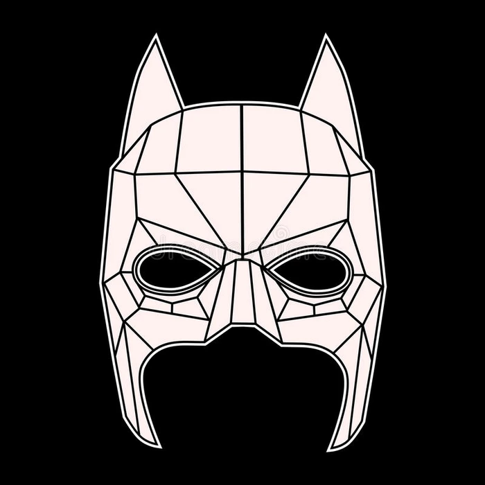 蝙蝠侠面具黑白符号三角形