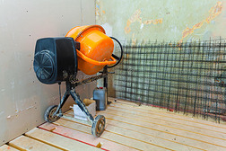 电动混凝土搅拌机在公寓装修和施工期间