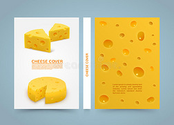 传单奶酪横幅书。 A4尺寸纸，模板设计元素，矢量背景