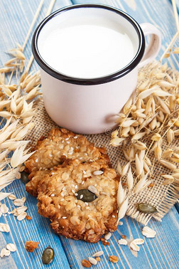 燕麦片甜饼干,组成部分为烘焙和耳关于燕麦,健康的