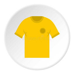 黄色的足球衬衫偶像圆