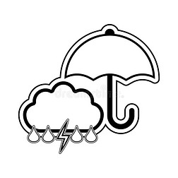 隔离的雷电交加的暴风雨天气偶像