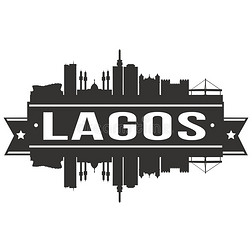 拉各斯NigeriaAirways尼日利亚航空公司圆形的偶像矢量艺术平的阴影设计地平线英语字母表的第3个字母