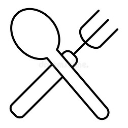 十字的餐叉和勺矢量不好的