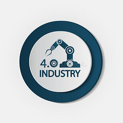 工业4.0偶像,科技观念.矢量说明