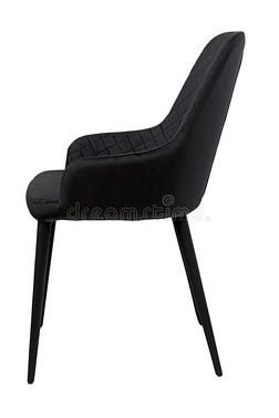 软的黑的椅子隔离的向白色的.饭店或进餐家具